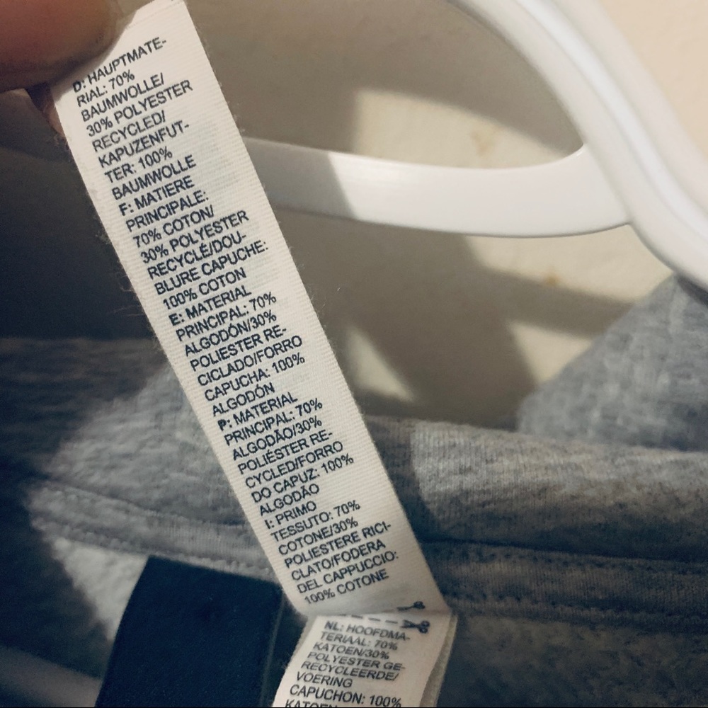 Grey Adidas Hoodie with Stripes - Picture 5 of 6